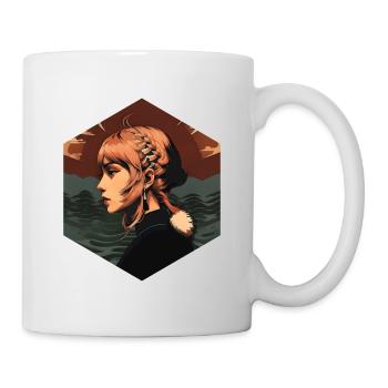 Japanische Minimalismus-Kunst - Tasse - Weiß - Rechts