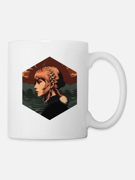 Japanische Minimalismus-Kunst - Tasse - Weiß
