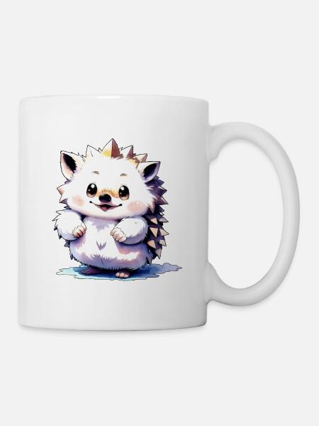 Hérisson collection Kawaii - Mug blanc - blanc