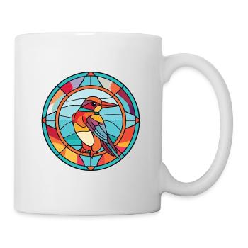 Oiseau coloré Aquarelle Animal Animal Illustration - Mug blanc - blanc - Droite