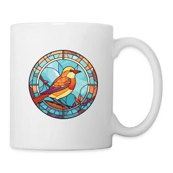 Oiseau coloré Aquarelle Animal Animal Illustration - Mug blanc - blanc - Droite