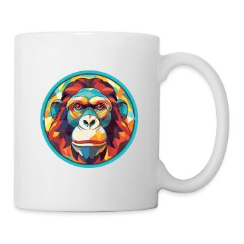 Ape Colorful Watercolor Animal Pet Illustration - Mug - white - Right