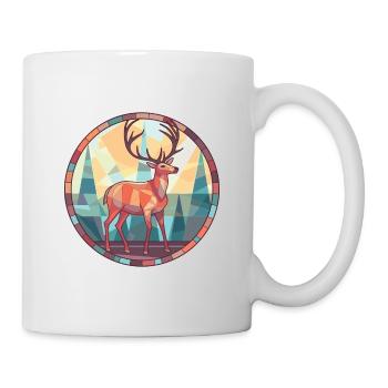 Deer Colorful Watercolor Animal Pet Illustration - Mug - white - Right