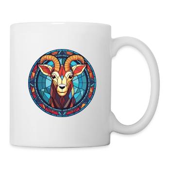 Goat Colorful Watercolor Animal Pet Illustration - Mug - white - Right