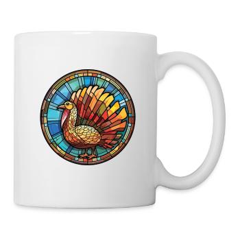 Gobbler Bunte Aquarell-Tierillustration - Tasse - Weiß - Rechts