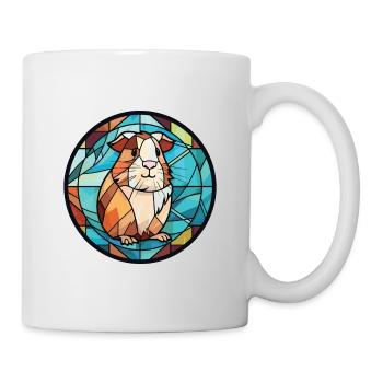Guinea Pig Colorful Watercolor Animal Illustration - Mug - white - Right