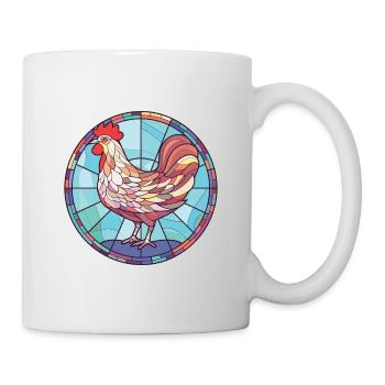 Poule aquarelle colorée Animal Animal Illustration - Mug blanc - blanc - Droite