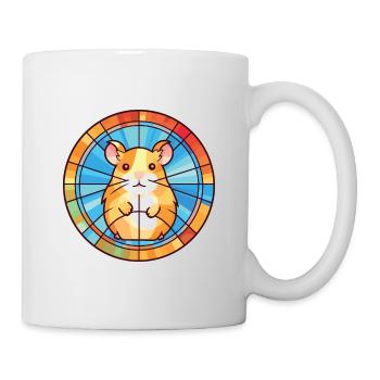 Hamster Colorful Watercolor Animal Illustration - Mug - white - Right