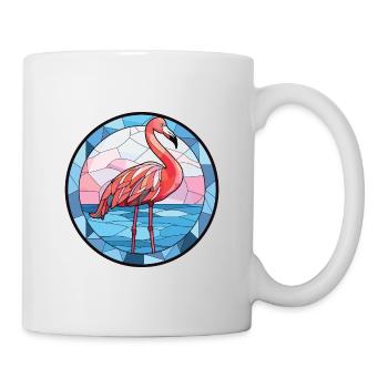 Flamingo Colorful Watercolor Animal Illustration - Mug - white - Right