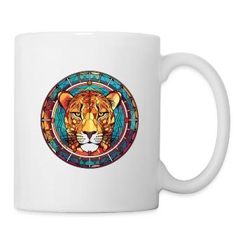 Leopard Bunte Aquarell-Tierillustration - Tasse - Weiß - Rechts