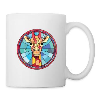 Giraffe Colorful Watercolor Animal Illustration - Mug - white - Right