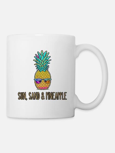 Sun, Sand and Pineapple - Mug - white