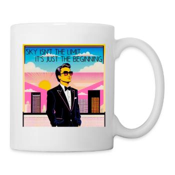 Le ciel n’est pas la limite Ce n’est que le début - Mug blanc - blanc - Droite