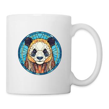 Panda Buntes Aquarell Tier Haustier Illustration - Tasse - Weiß - Rechts