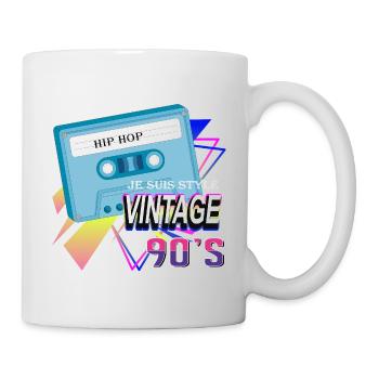 Style vintage années 90 : Hiphop tendance cassette - Mug blanc - blanc - Droite