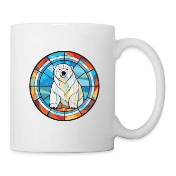 Polar Bear Colorful Watercolor Animal Illustration - Mug - white - Right