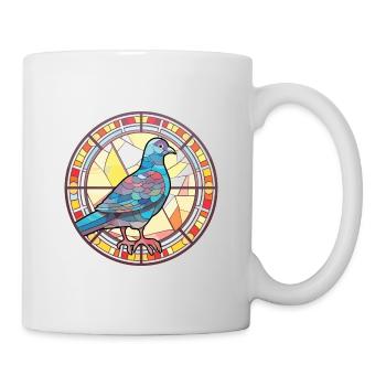 Pigeon Aquarelle colorée Animal Animal Illustration - Mug blanc - blanc - Droite