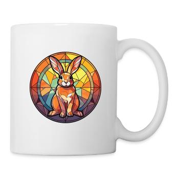Rabbit Colorful Watercolor Animal Pet Illustration - Mug - white - Right
