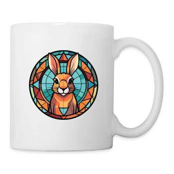 Rabbit Colorful Watercolor Animal Pet Illustration - Mug - white - Right