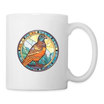 Quail Colorful Watercolor Animal Pet Illustration - Mug - white - Right
