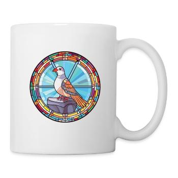 Pigeon Aquarelle colorée Animal Animal Illustration - Mug blanc - blanc - Droite