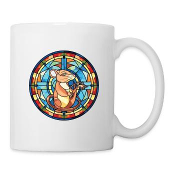 Rat Colorful Watercolor Animal Pet Illustration - Mug - white - Right