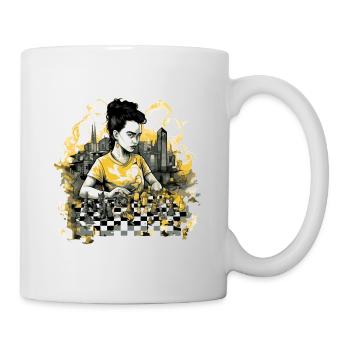 Frid at the chess club - Mug - white - Right