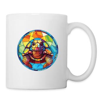 Turtle Colorful Watercolor Animal Pet Illustration - Mug - white - Right