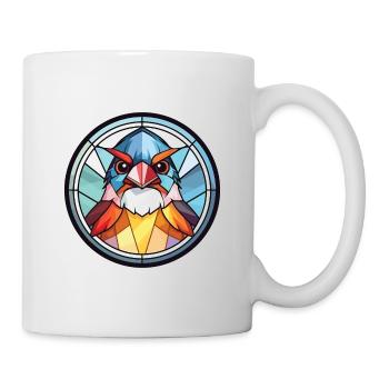 Sparrow Colorful Watercolor Animal Illustration - Mug - white - Right