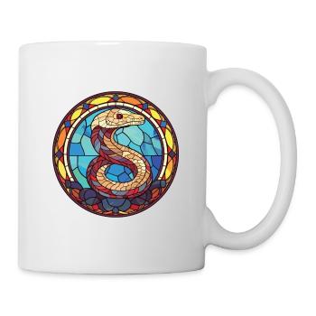 Snake Colorful Watercolor Animal Pet Illustration - Mug - white - Right