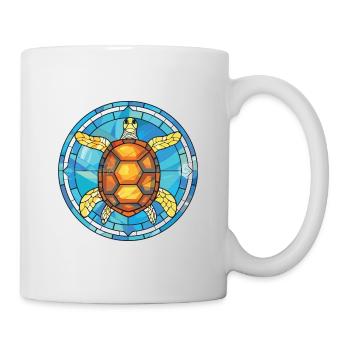 Turtle Colorful Watercolor Animal Pet Illustration - Mug - white - Right