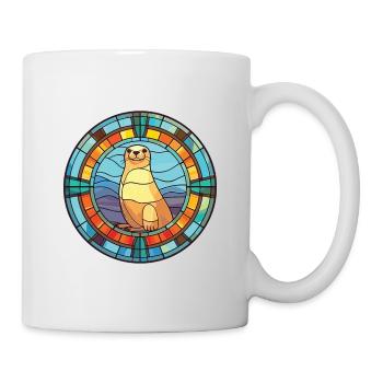 Seal Colorful Aquarelle Animal Animal Illustration - Mug blanc - blanc - Droite