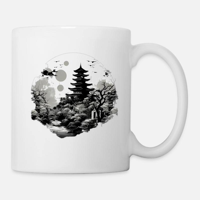 Japan black and white - Mug - white