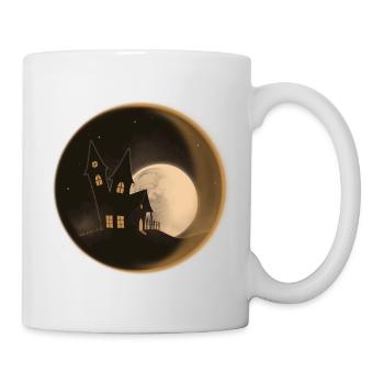 Haunted house in crystal ball - Mug - white - Right