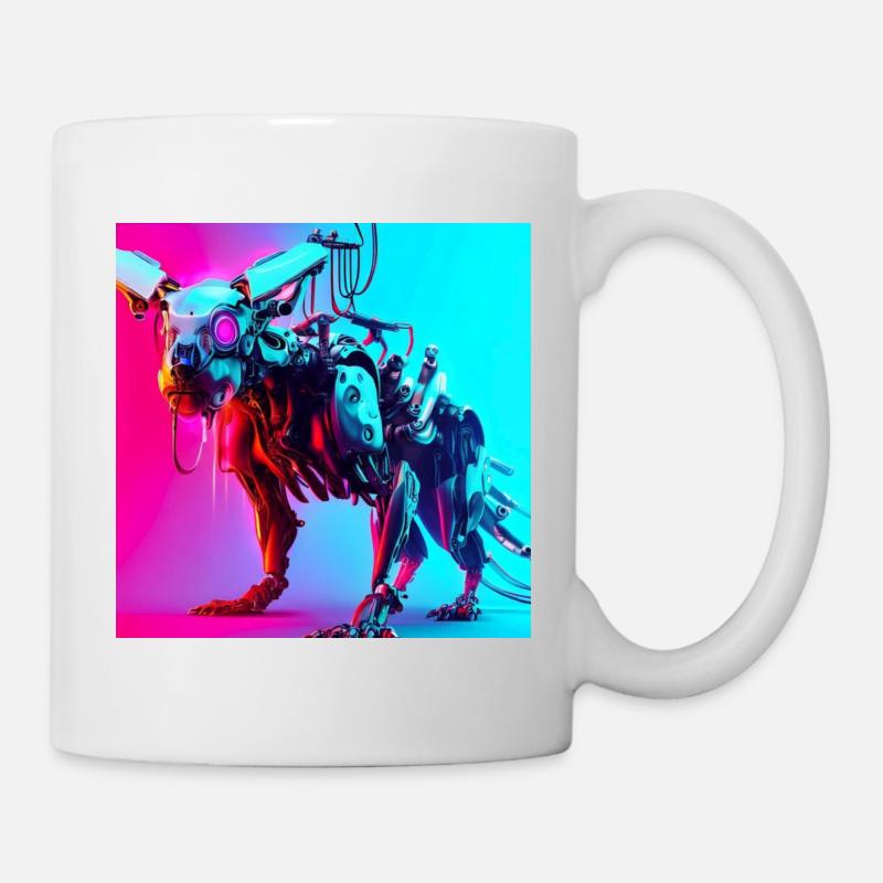 Cyber Animals série - Mug blanc - blanc