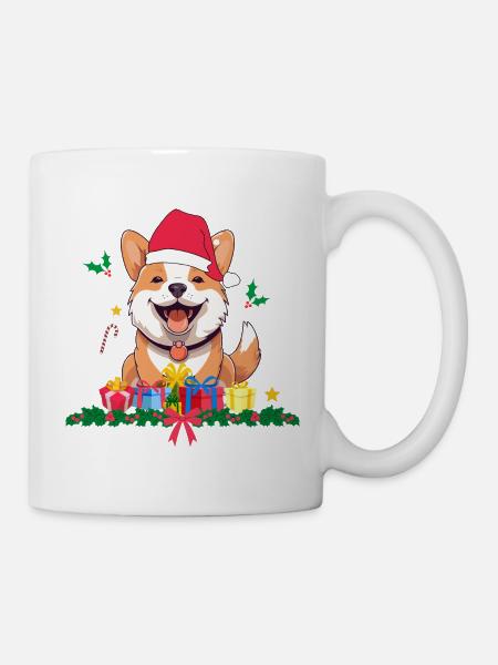 Hund Weihnachten. Weihnachtsgeschenk - Tasse - Weiß