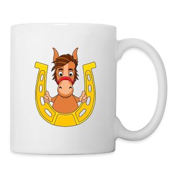 PFERD - PONY - HUFEISEN - Tasse - Weiß - Rechts