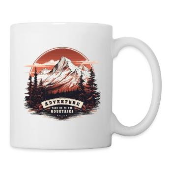 Mountain Majesty: Adventure Awaits - Tasse - Weiß - Rechts