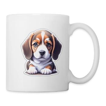 Adorable-cute beagle puppy - Mug - white - Right