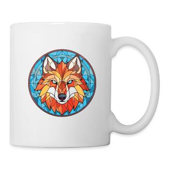 Wolf Colorful Watercolor Animal Pet Illustration - Mug - white - Right