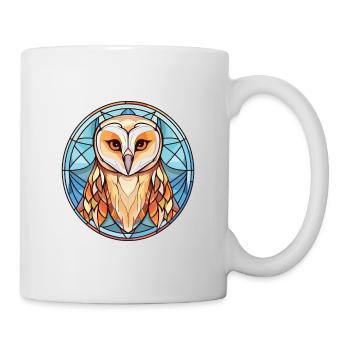 Scheune Langohreule Buntes Aquarell Tier Haustier - Tasse - Weiß - Rechts
