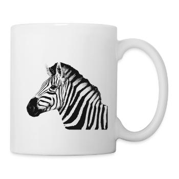 Zebra Design | Punktraster | Schwarz & Weiß - Tasse - Weiß - Rechts