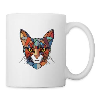 European Shorthaired Domestic Cat Breed Colorful - Mug - white - Right