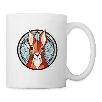 Eichhörnchen Bunte Aquarell-Tierillustration - Tasse - Weiß - Rechts