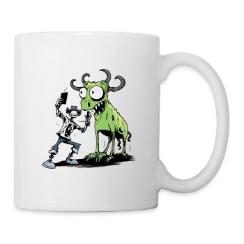 Selfie Alien - Mug blanc - blanc - Droite