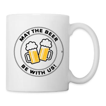 May The Beer Be With Us! (Spruch / 3C / POS) - Tasse - Weiß - Rechts