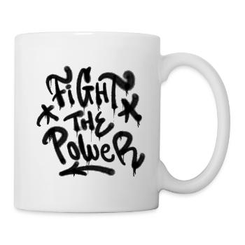 Combattez le pouvoir - Mug blanc - blanc - Droite