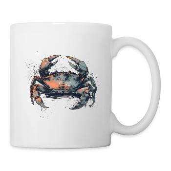 Crabe cool, crabe dans un style rétro - Mug blanc - blanc - Droite