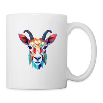 Goat Colorful Watercolor Animal Pet Illustration - Mug - white - Right