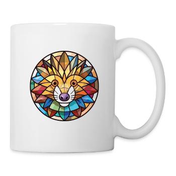 Igel Bunte Aquarell-Tierillustration - Tasse - Weiß - Rechts